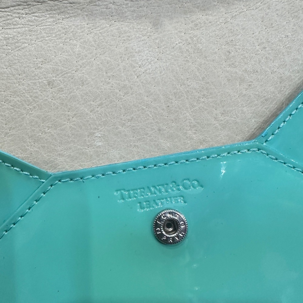 Tiffany & Co Tiffany Blue Patent Leather Envelope Clutch Wallet Accessory - Picture 4 of 8